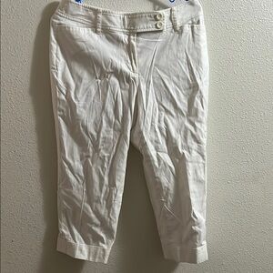 Ann Taylor White Cropped Pants